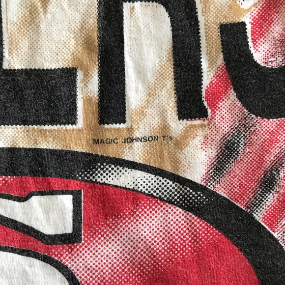 Vintage 49ers Magic Johnson T's shirt - Picture 4 of 8